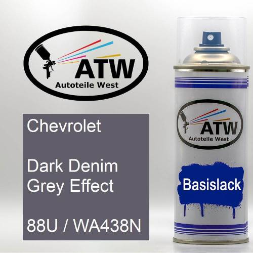 Chevrolet, Dark Denim Grey Effect, 88U / WA438N: 400ml Sprühdose, von ATW Autoteile West.